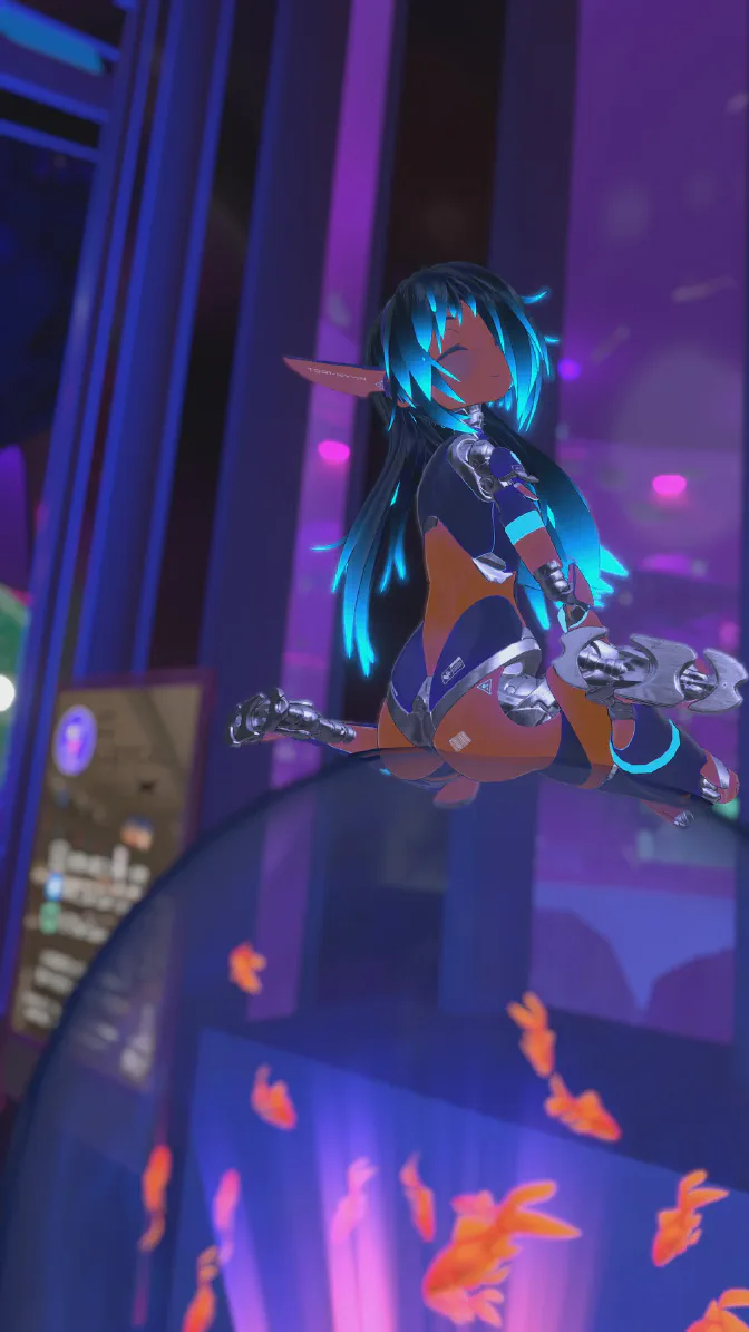 Deravorn sitting on some fishies